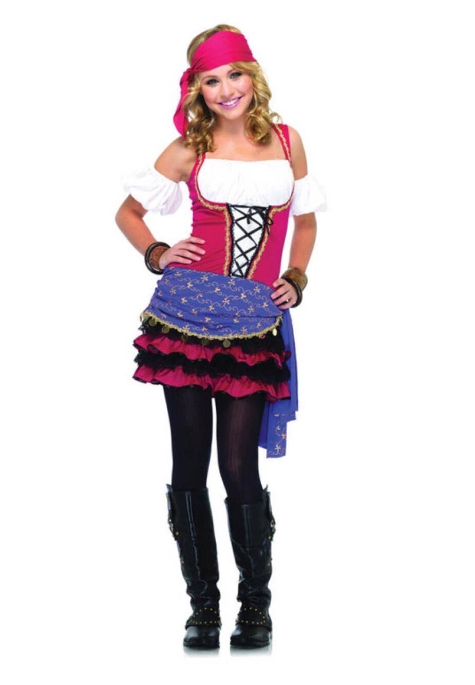 New Girls Leg Avenue Crystal Ball Gypsy Halloween Costume Junior Medium 5-7
